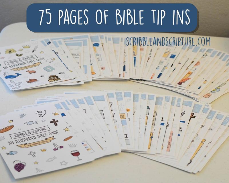Scribble & Scripture™ | 75 Bible Tip-Ins for Faith Journaling
