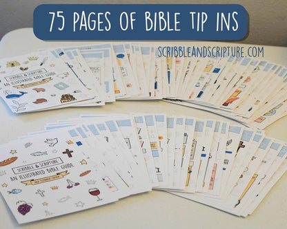 Scribble & Scripture™ | 75 Bible Tip-Ins for Faith Journaling