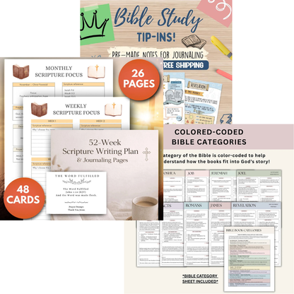 Scribble & Scripture™ | 75 Bible Tip-Ins for Faith Journaling