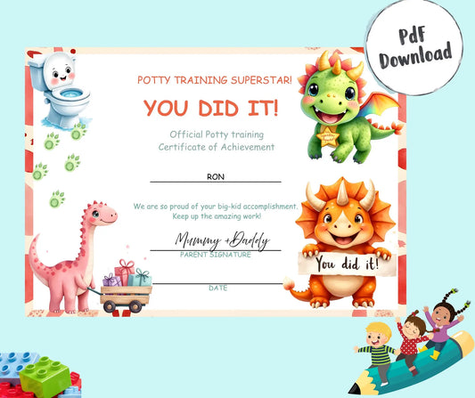 Potty Training Certificate (“I Did It!” Printable)
